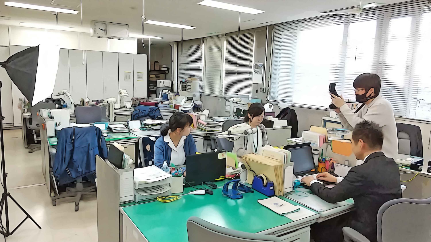 現場取材の様子1