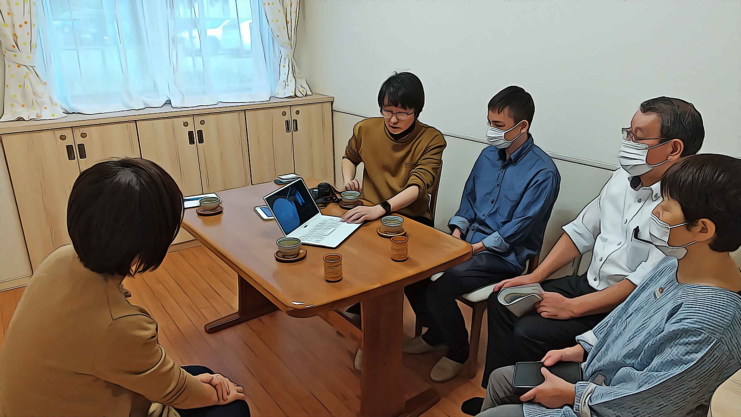 現場取材の様子2